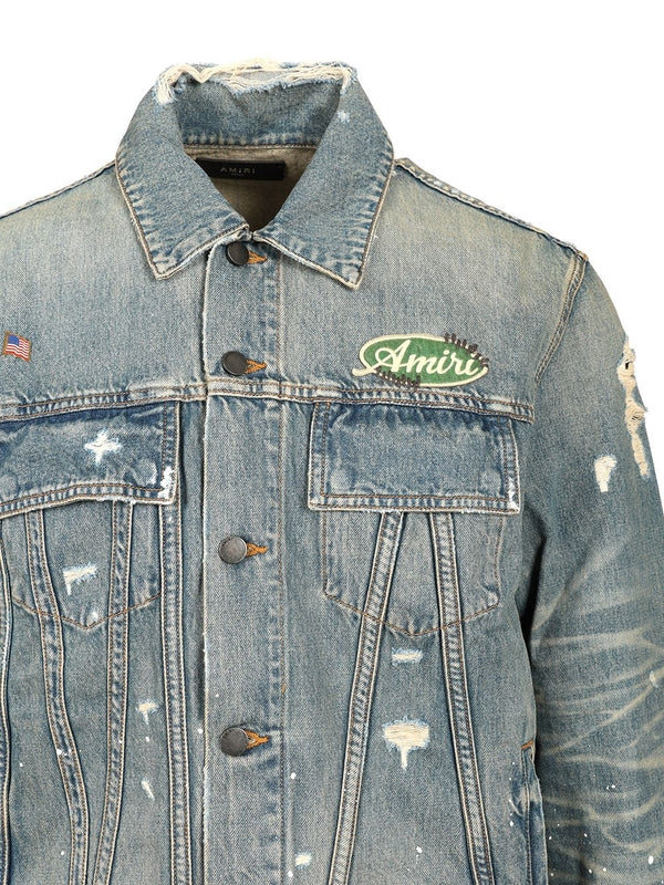 Pegasus Vintage Effect Denim Jacket - Image 3