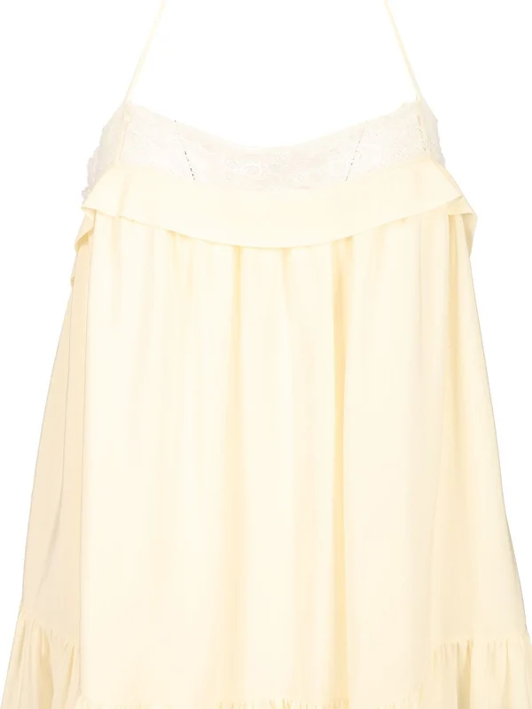 Lace Silk Mini Dress - Image 4