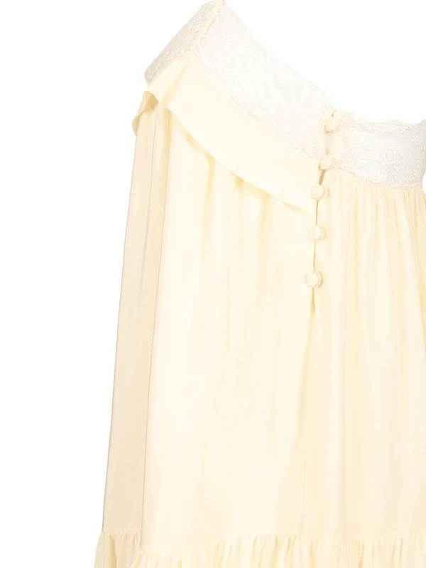 Lace Silk Mini Dress - Image 5