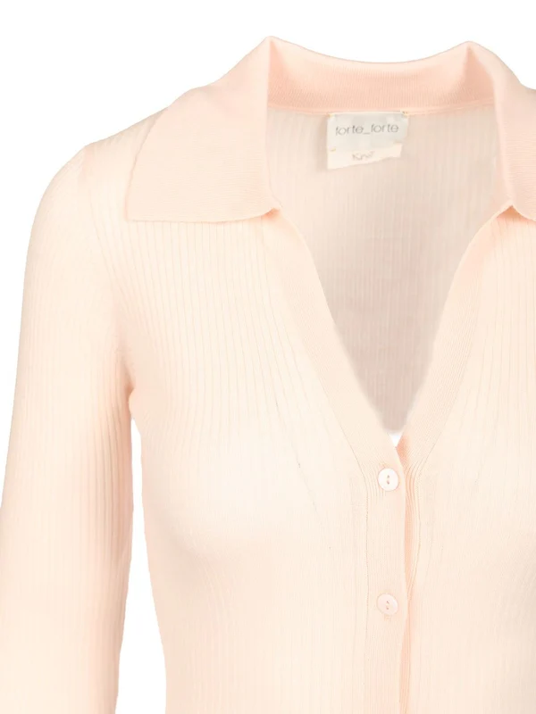 Super Fine Wool Polo Cardigan - Image 4
