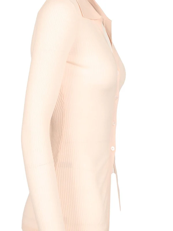 Super Fine Wool Polo Cardigan - Image 5