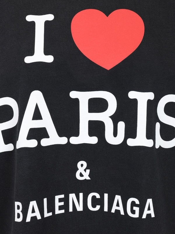 I Love Paris Crop Cotton Short Sleeve T-shirt - Image 3