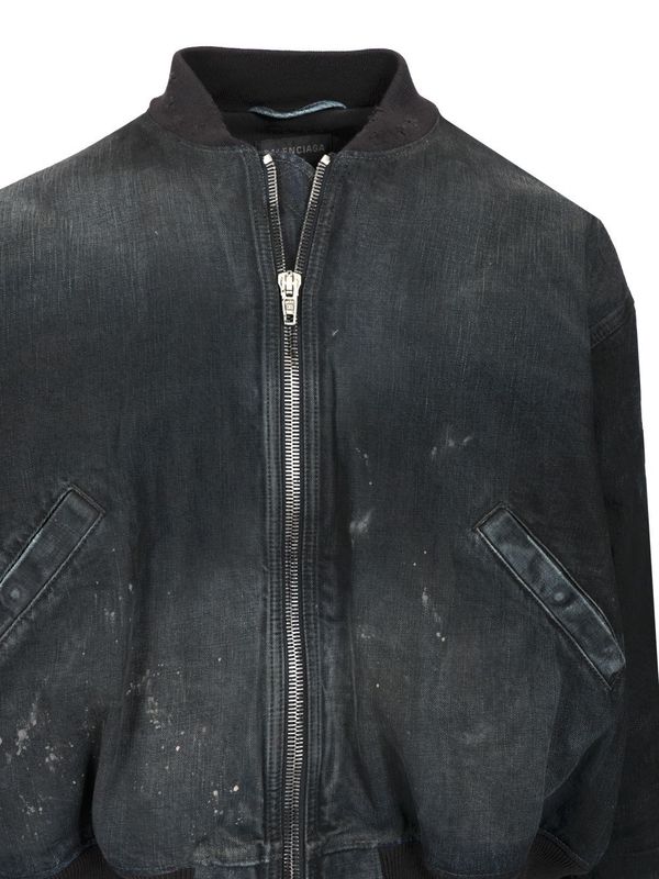 Washed Denim Bomber - Image 3