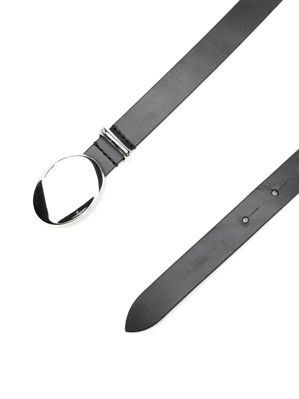 Silvana Mirror Buckle Leather Belt - Image 2
