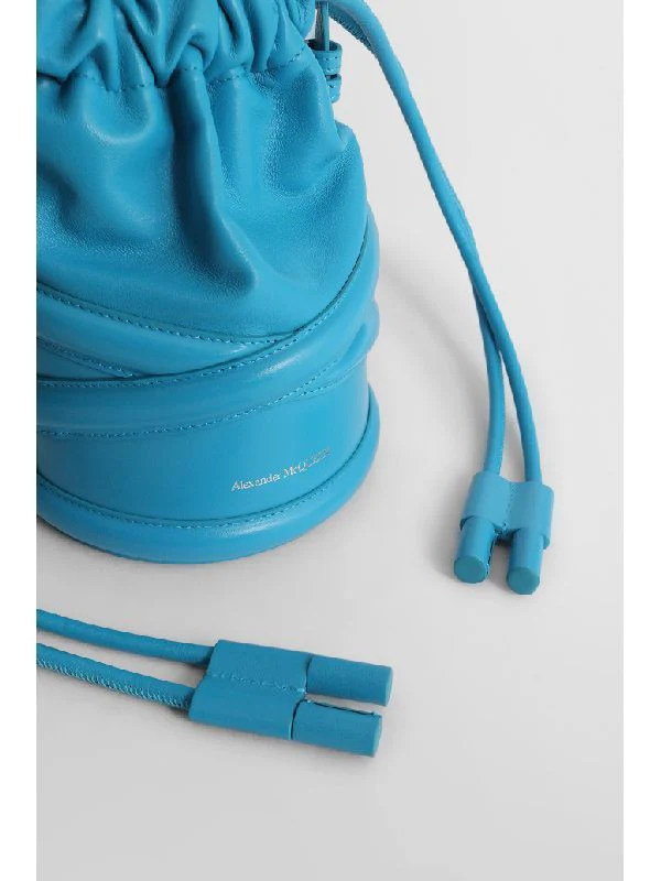 Curve Leather Bucket Bag - Image 4
