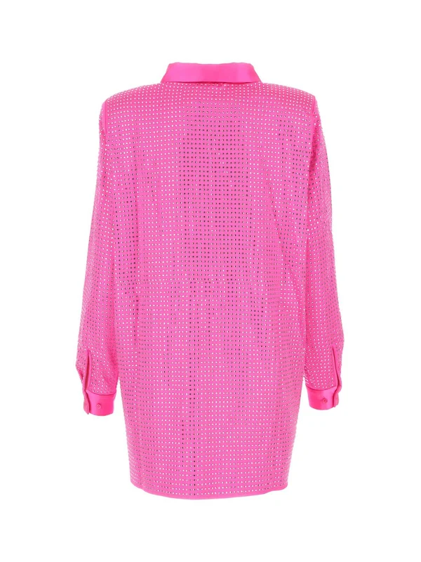 Rhinestone Detail Satin Shirt - Image 2