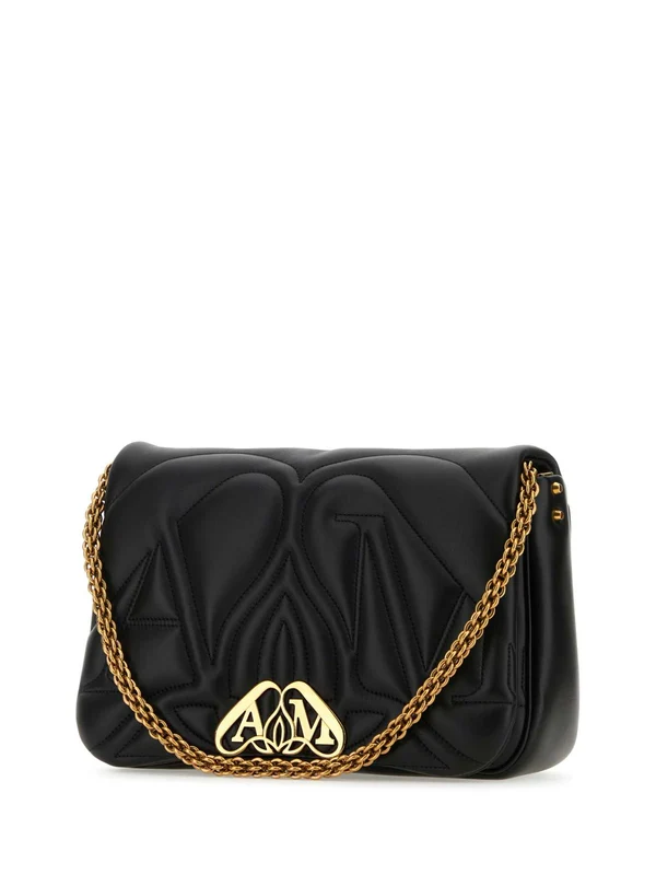 Seal Leather Chain Shoulder Bag - Image 2