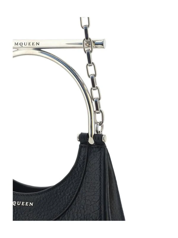Metal Logo Handle Mini Crossbody Bag - Image 4