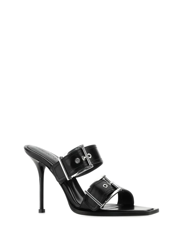 Funk Double Buckle Strap Sandal Heels - Image 2