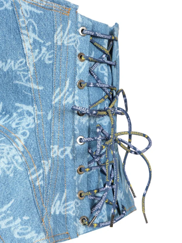 Corbax Denim Corset Sleeveless Top - Image 5