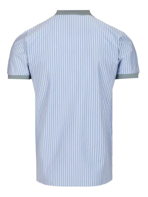 Embroidered Logo Stripe Polo Shirt - Image 2
