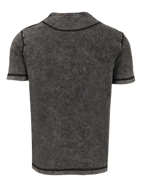Embroidered Logo Denim Effect Short Sleeve T-shirt - Image 2