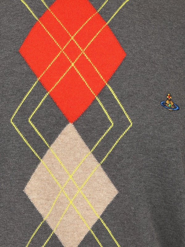 Diamond Pattern Crewneck Knit - Image 3