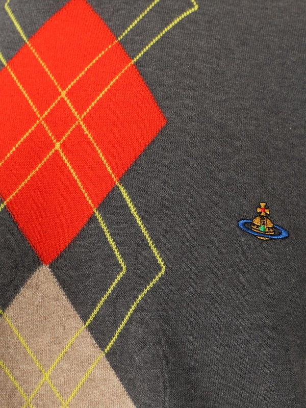 Diamond Pattern Crewneck Knit - Image 4