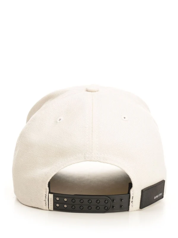 Embroidered Logo Canvas Baseball Cap - Image 3