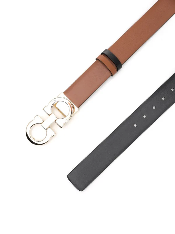 Gancini Buckle Leather Belt - Image 2