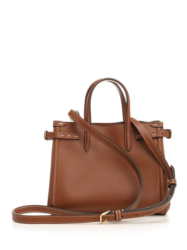 Antibes Small Leather Tote Bag - Image 3