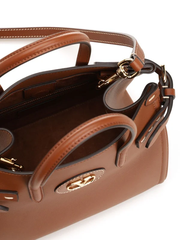 Antibes Small Leather Tote Bag - Image 4