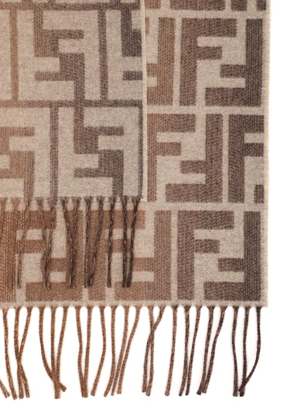 FF Jacquard Logo Wool Scarf - Image 2