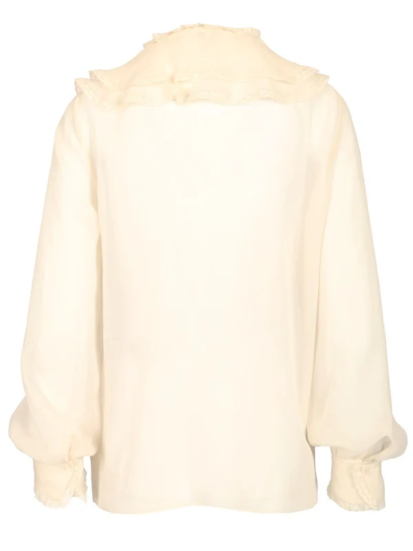 Georgette Ruffle Silk Blouse - Image 2