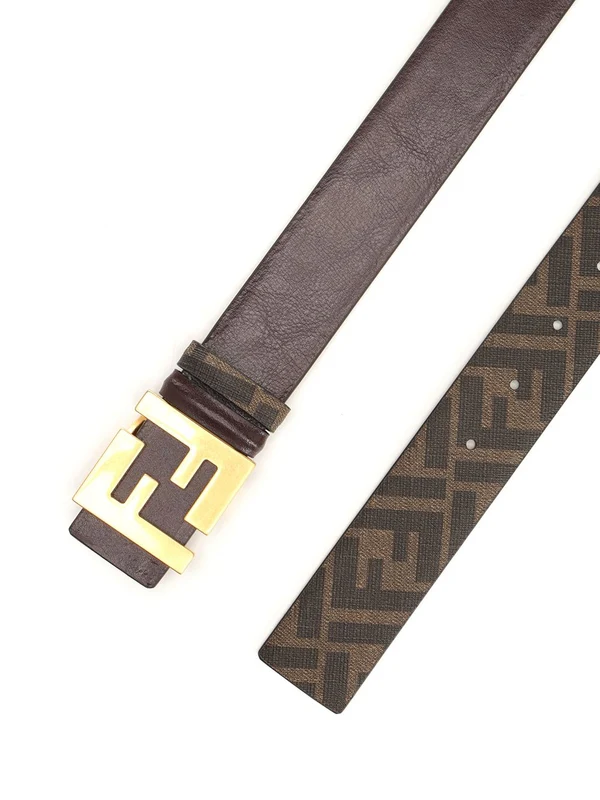 Reversible Jacquard Leather Belt - Image 2