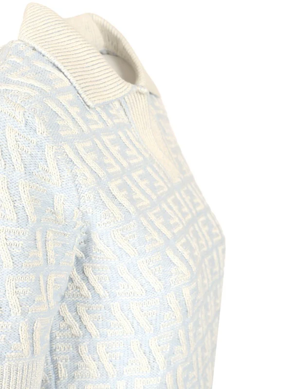 Wool Cashmere Short Sleeve Polo Shirt - Image 3