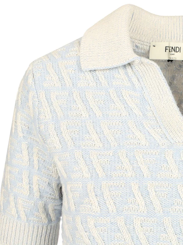 Wool Cashmere Short Sleeve Polo Shirt - Image 4