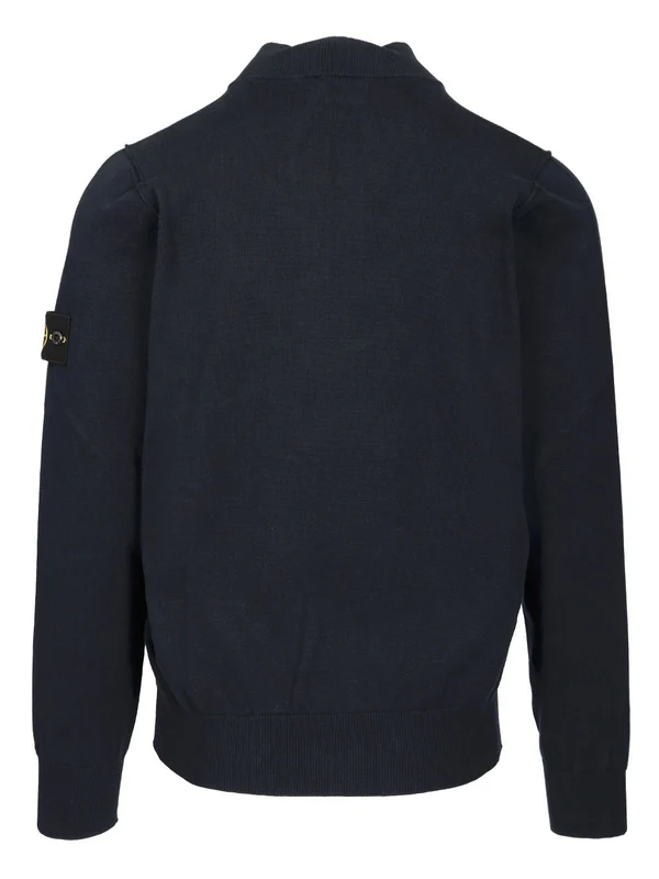 Wappen Patch Half Zip Cotton Knit - Image 2