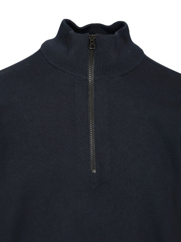 Wappen Patch Half Zip Cotton Knit - Image 4