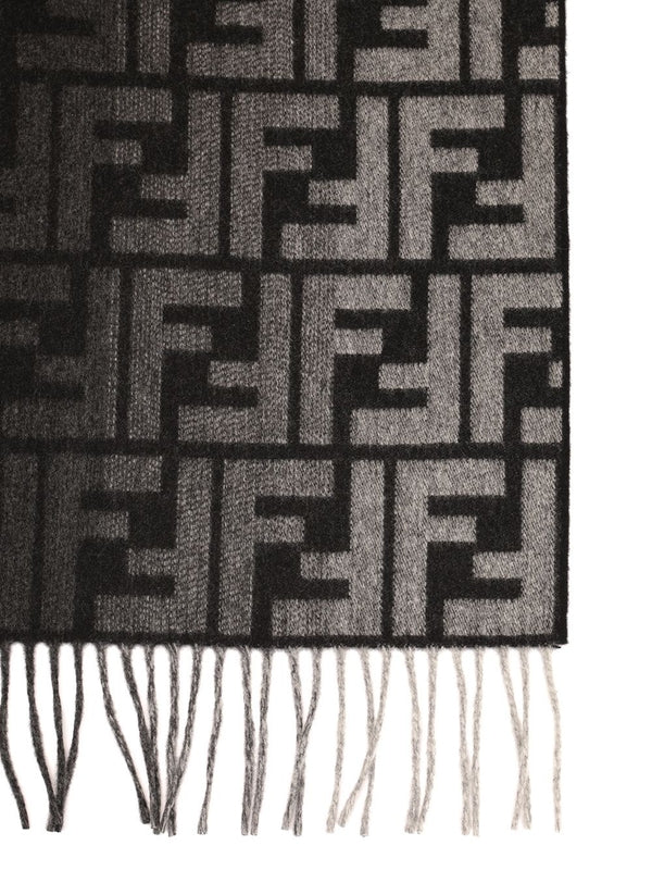 FF Jacquard Logo Wool Cashmere Scarf - Image 2
