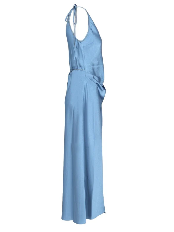 Satin Wrap Midi Dress - Image 3