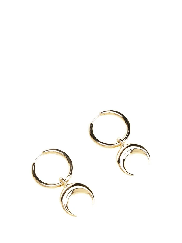 Drop Hoop Gold-tone Earrings - Image 2