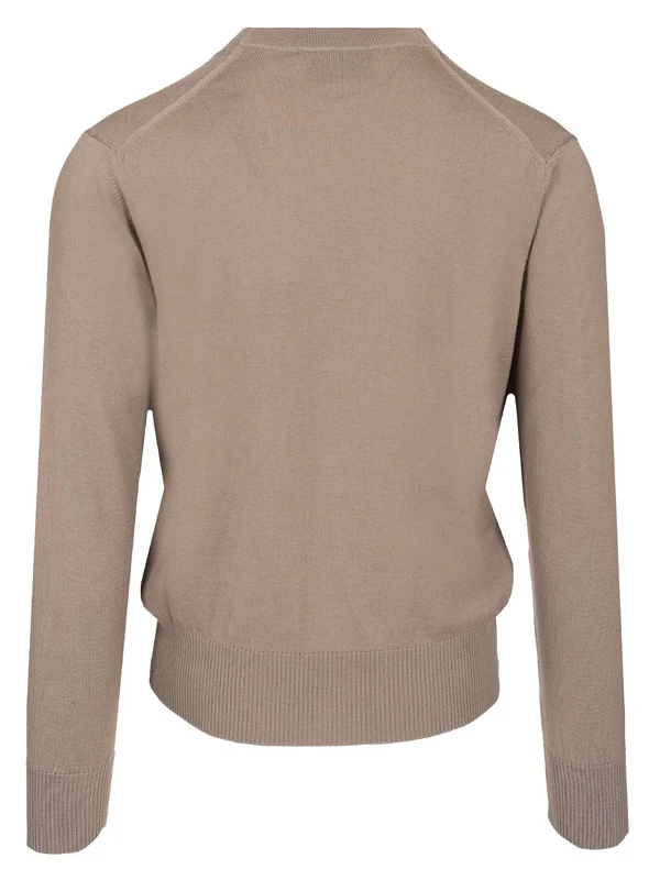 Embroidered Logo Wool Cardigan - Image 2