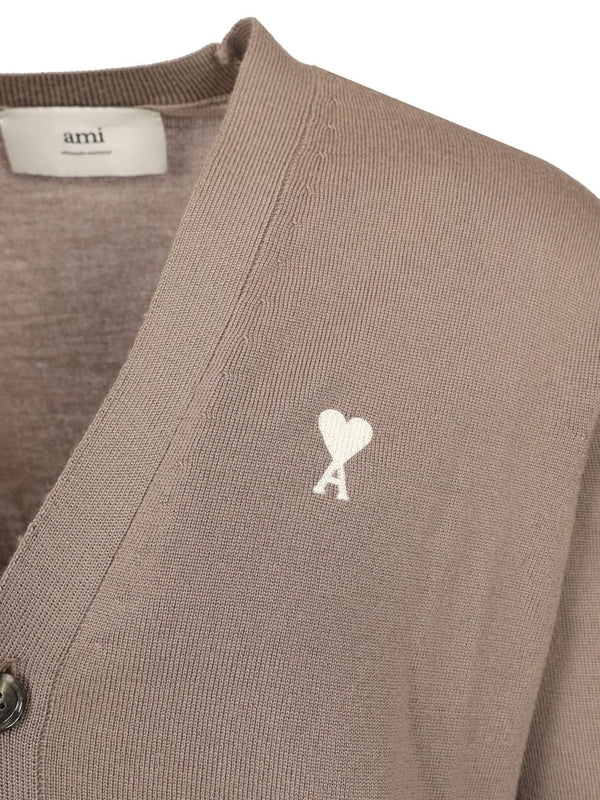 Embroidered Logo Wool Cardigan - Image 3