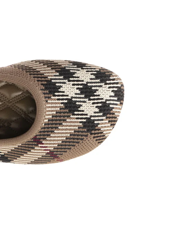 Baby Check Pattern Flat Shoes - Image 4