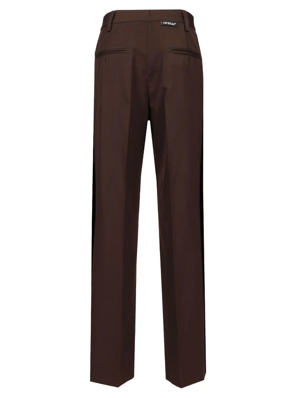 Wide Leg Wool Tailored Pants - Image 2
