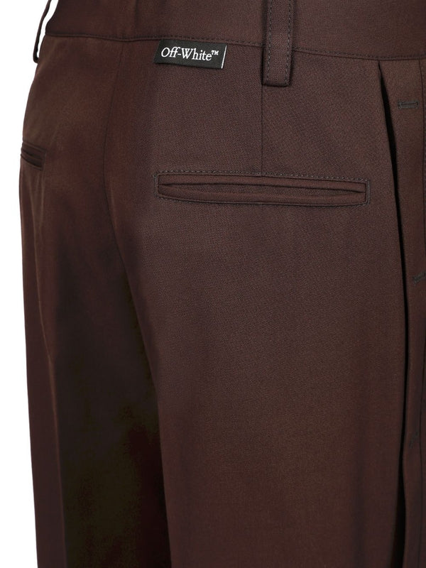 Wide Leg Wool Tailored Pants - Image 5