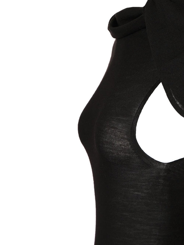 Asymmetric Light Wool Long Dress - Image 4