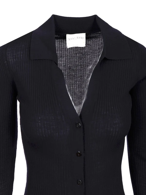 Rib Wool Cardigan - Image 4