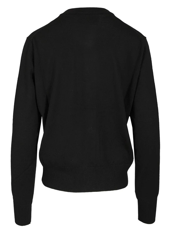 Embroidered Logo Wool Cardigan - Image 2