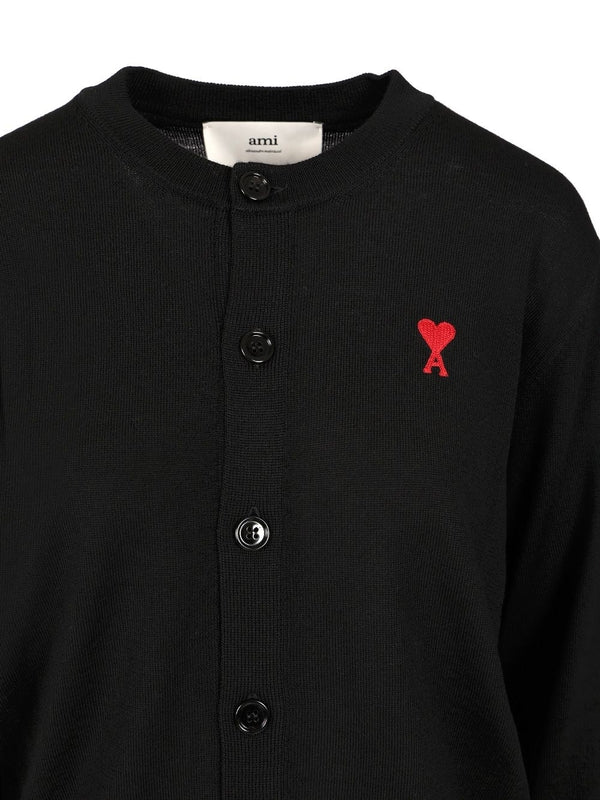 Embroidered Logo Wool Cardigan - Image 3