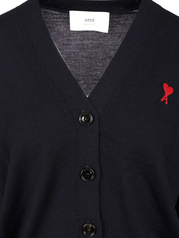 Embroidered Logo Wool Cardigan - Image 3