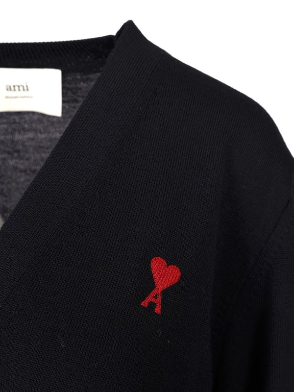 Embroidered Logo Wool Cardigan - Image 4