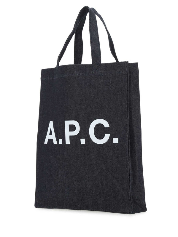Lou Logo Mini Denim Tote Bag - Image 2