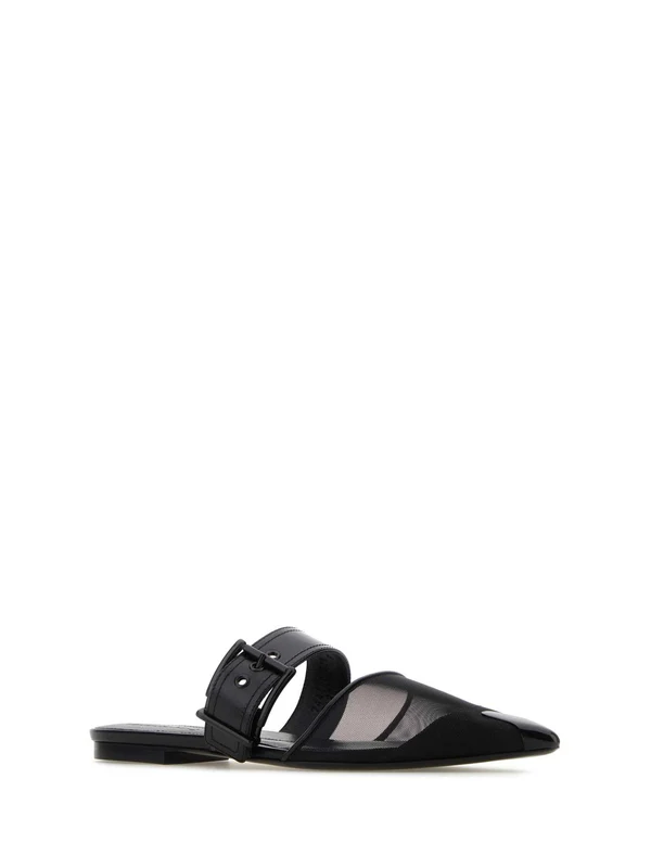 Punk Buckle Strap Flat Mule - Image 2