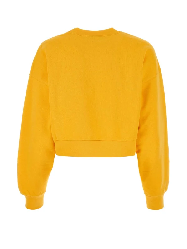 Logo Printing Cropped Cotton Sweatshirt - Image 2