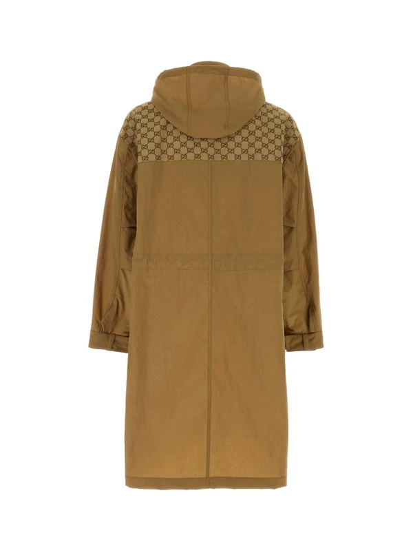GG Canvas High Neck Hooded Parka - Image 2