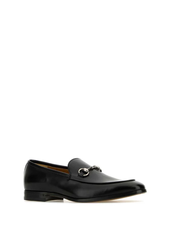 Horsebit Ornament Leather Loafers - Image 2