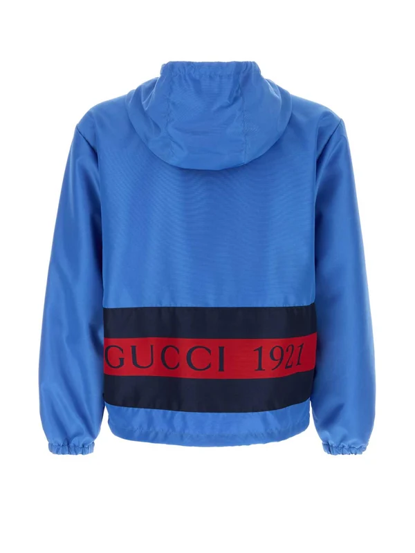 Back Logo Nylon Hooded Jacket - Image 2