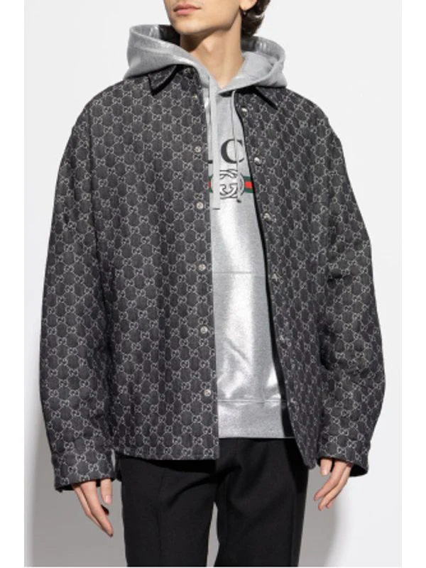 GG Reversible Wool Denim Shirt - Image 3